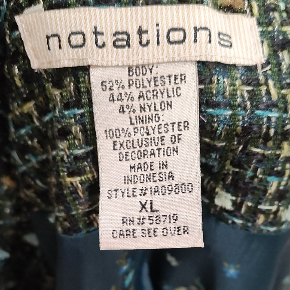 Notations Multicolor Tweed Jacket - image 6